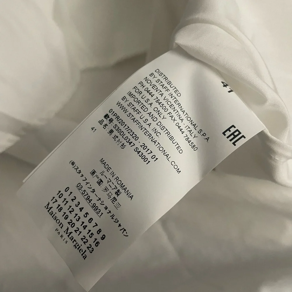 Maison Margiela Mens Cotton Stitch Shirt Sz 41/L - Picture 9 of 12